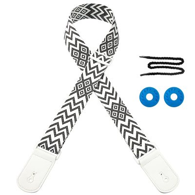 Correas de Guitarra Vintage Edición Geométrica Azteca de color negro