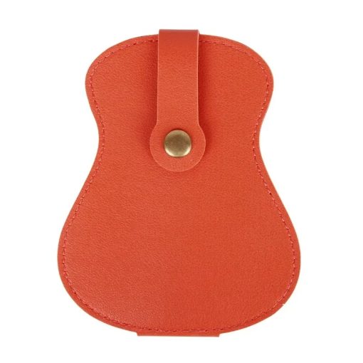 Orange étui rangement pour médiators en forme de Guitare - capacité de 19 mé