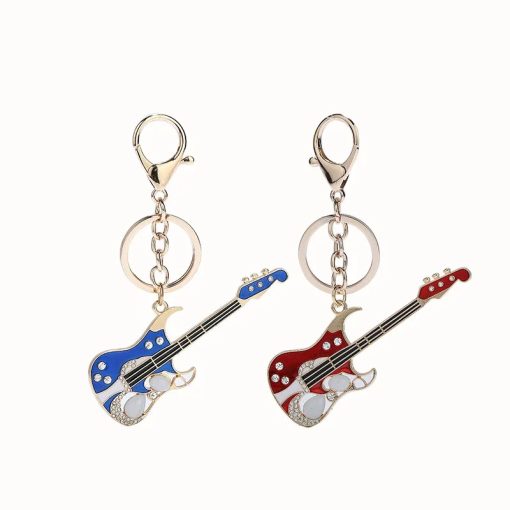 Porte-clés- Guitare électrique Strass - 2 couleurs au choix !