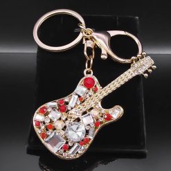 Porte-clés Guitare électrique Strass - 3 couleurs au choix !