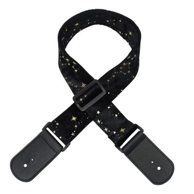 Sangle Guitare à motifs Voie Lactée couleur noir
