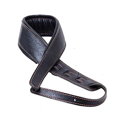 Sangle basse en cuir rembourrée couleur noir