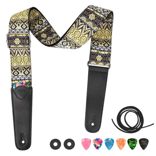 Sangle de Guitare 'Tribal Harmony' – Set Complet avec Accessoires