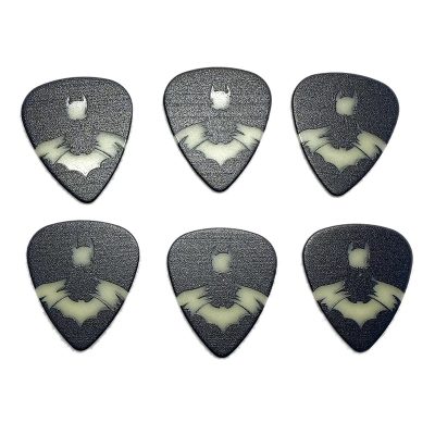 detalles de las púas de guitarra con motivo de murciélago - Lote de 5 o 50 piezas