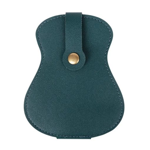 Vert étui rangement pour médiators en forme de Guitare - capacité de 19 médi