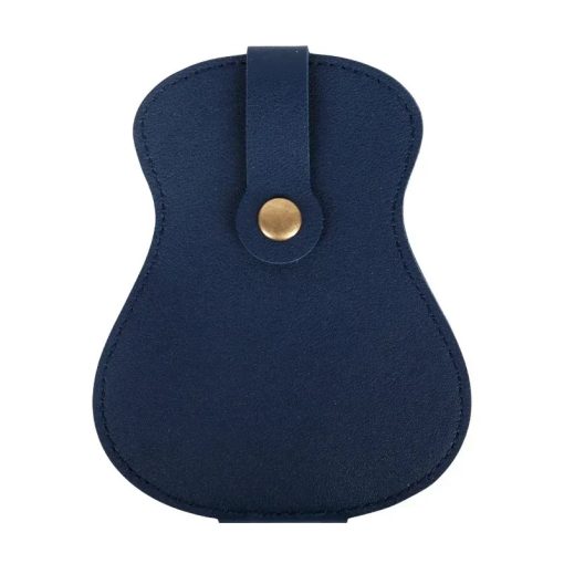 bleu marine étui rangement pour médiators en forme de Guitare - capacité de