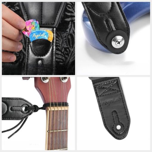 détails complets de la Sangle de Guitare Basse Confort Plus