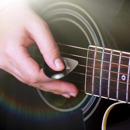 détails fonctionnement Médiator pour guitare avec lumière LED à haute sensibilité