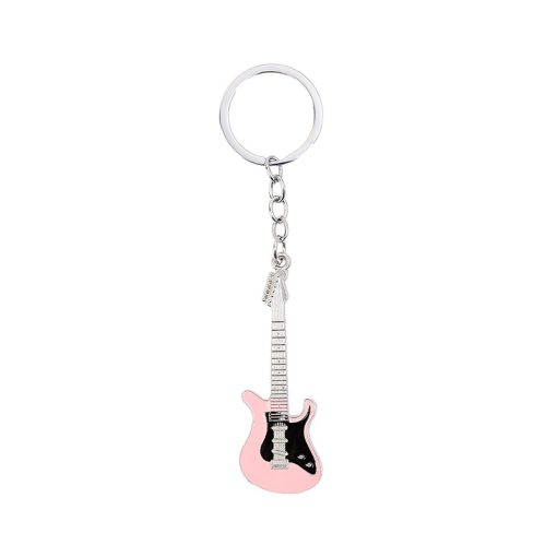 Porte-clés Guitare électrique 6 couleurs au choix - couleur Rose