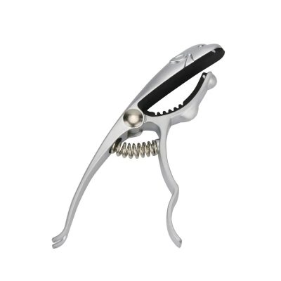 Capodastre en métal en alliage de zinc en forme de Léopard couleur acier