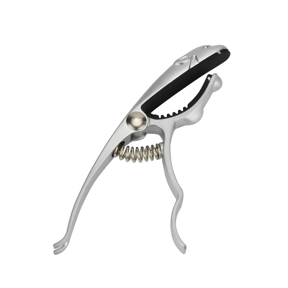 Capodastre en métal en alliage de zinc en forme de Léopard couleur acier Capodastre en métal en alliage de zinc en forme de Léopard couleur acier