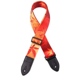 Sangle Guitare Feuilles d'Érable Automnales
