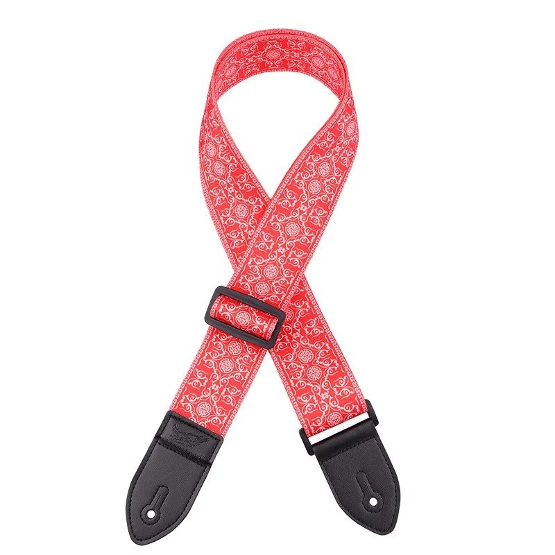 Superbe Sangle Guitare Red Bandana Style