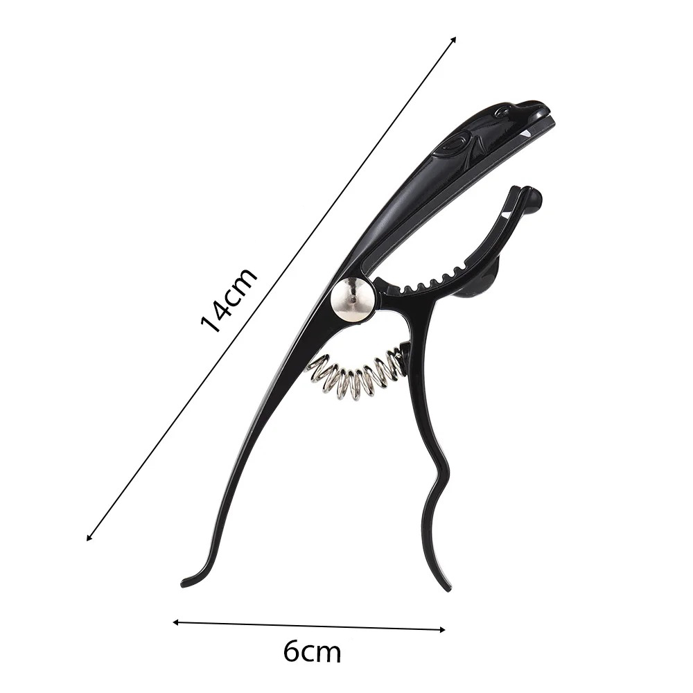 Dimensions Capodastre en métal en alliage de zinc en forme de Léopard couleur noir Dimensions Capodastre en métal en alliage de zinc en forme de Léopard couleur noir