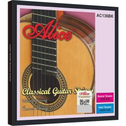 Cordes Guitare Classique Enroulé G-3 pour Harmoniques Plus Riches, Jeu Complet en Noir pour un Style Spécial (Avec Complément Plain G-3)