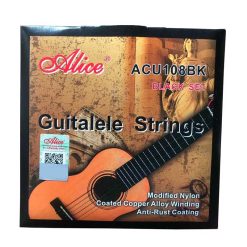 Cordes de Guitalélé -Jeu Complet en Noir Pour un Style Spécial, Nylon Modifié Atteint une Stabilité d'Accord Rapide