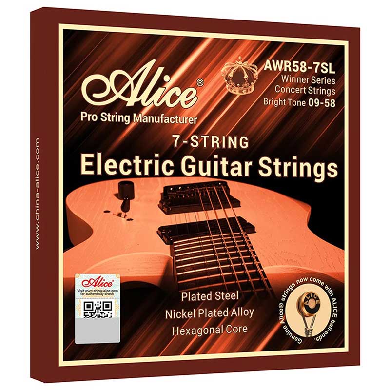 Cordes de Guitare Électrique - Son Plein-Riche Permettant une Performance Explosive. La Septième Corde Vous Permet de Jouer sur une Gamme Plus Large