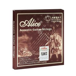 Cordes pour Guitare Acoustique - Bronze Phosphore, Chaud, Son Clair, Extrémités des Boules Marquées Spécialement pour un Accord Plus Facile