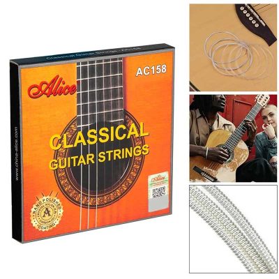 Details Cordes Guitare Classique Cordes de Concert - Nylon Cristal & Aigus en Carbone au Son Plein et Équilibré, Confortable au Toucher