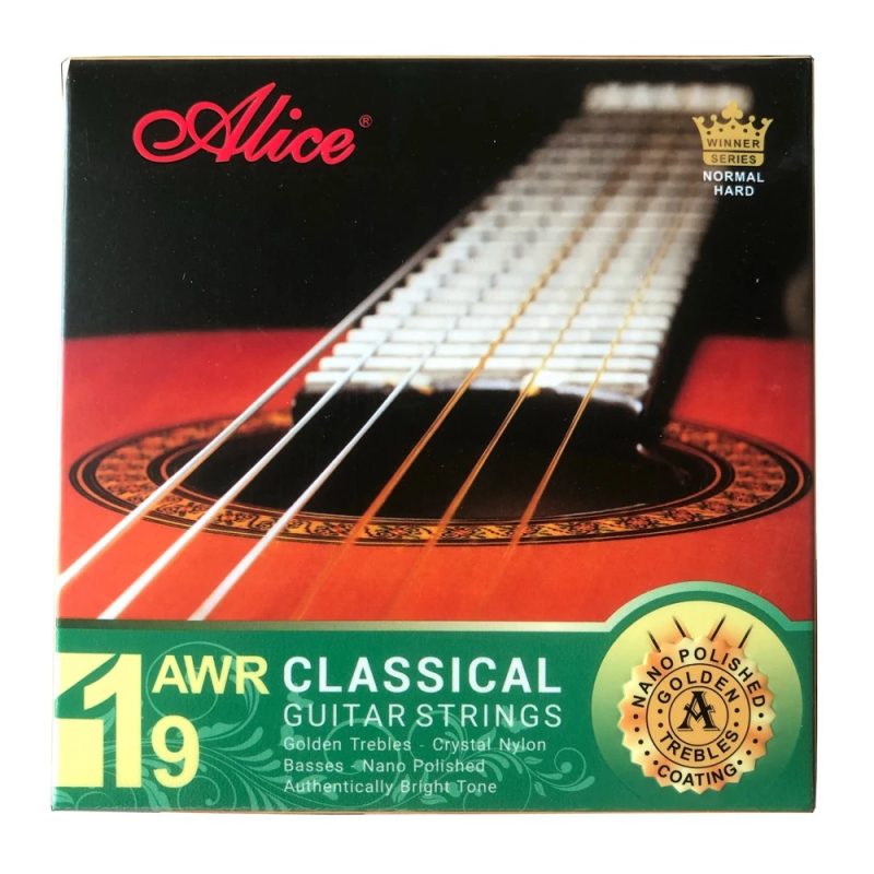 Détails Cordes Guitare Classique Nylon Cristal Couleur Ti-Or a l'Apparence Brillante et aux Aigus Définis