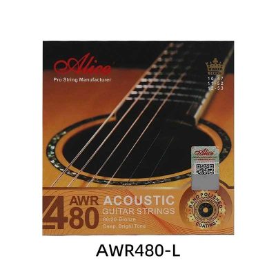 Léger Cordes pour Guitare Acoustique - Bronze 8020, Profond, Son Clair, Revêtement Poli Nano