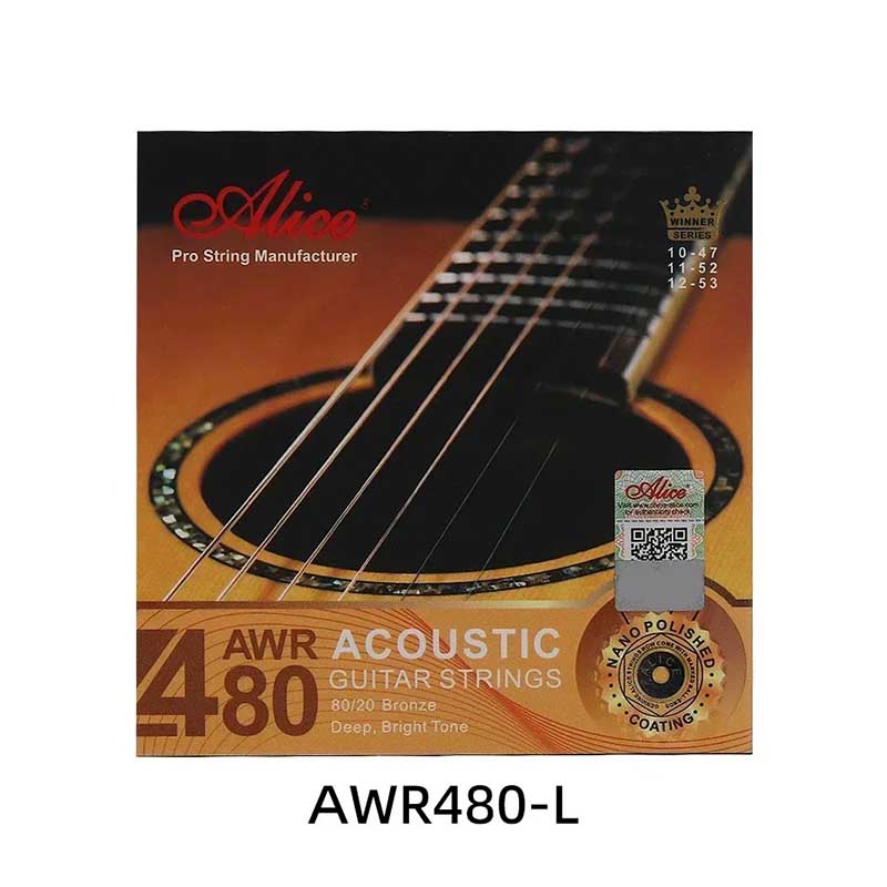 Léger Cordes pour Guitare Acoustique - Bronze 8020, Profond, Son Clair, Revêtement Poli Nano