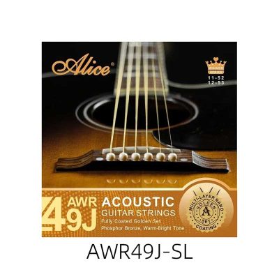 Super Leger Cordes pour Guitare Acoustique - Ensemble Complètement Plaqué Or, Bronze Phosphore