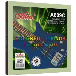 Cordes de Basse Électrique - Cordes Pour Pratique - Performance, Aspect Brillant et Look Coloré !