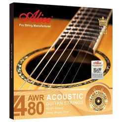 Cordes pour Guitare Acoustique - Bronze 8020, Profond, Son Clair, Revêtement Poli Nano