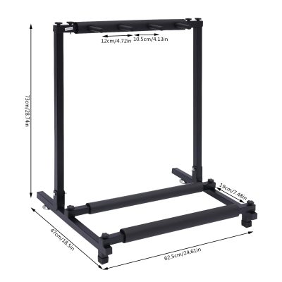 Dimensions Support Multi-Guitares 'Stage Master' - 3, 5 ou 9 guitares - capacité 3 guitares