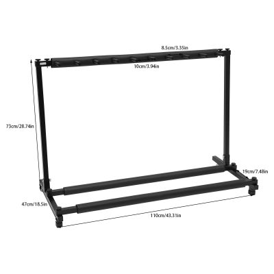 Dimensions Support Multi-Guitares 'Stage Master' - 3, 5 ou 9 guitares - capacité 9 guitares
