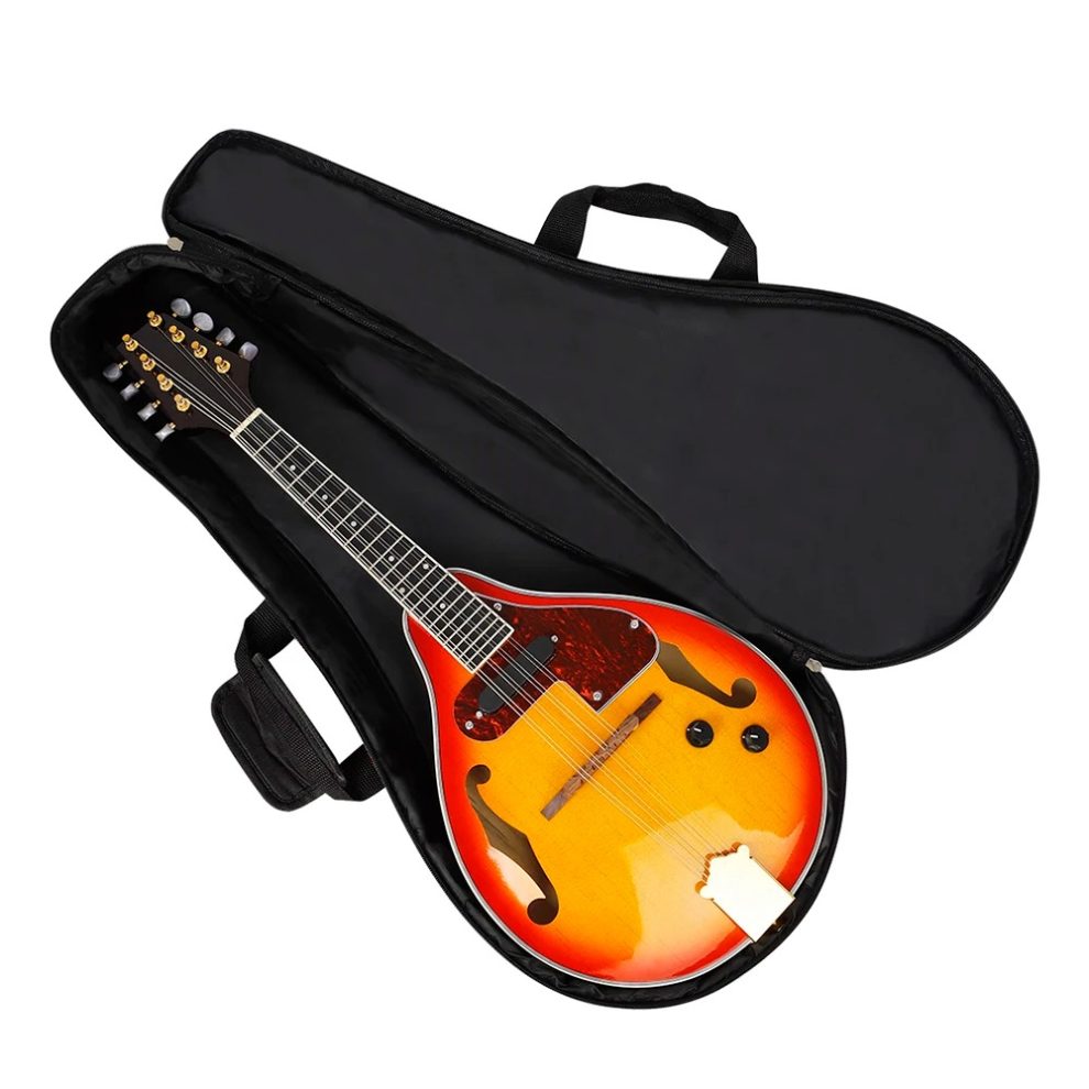 Surwin Housse pour Ukulélé Etui Sac Ukulélé Rembourré avec Bretelles Réglables, Fermeture à Glissière, Sac pour Ukulélé 21 23 26 Pouces, pour Soprano/Concert (23 pouces,fleur bleue