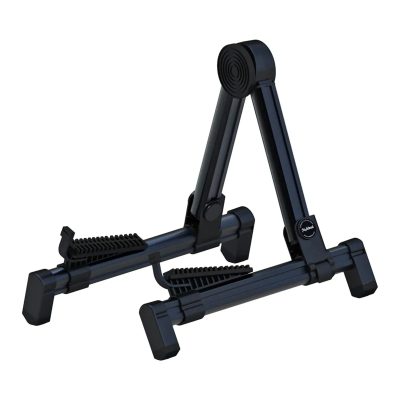 Mini porte guitare trépied pilant pour ukulélé - modèle noir