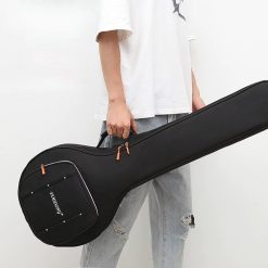 Vue complète de la Housse Banjo Rigide avec Sangle et Poche de Rangement