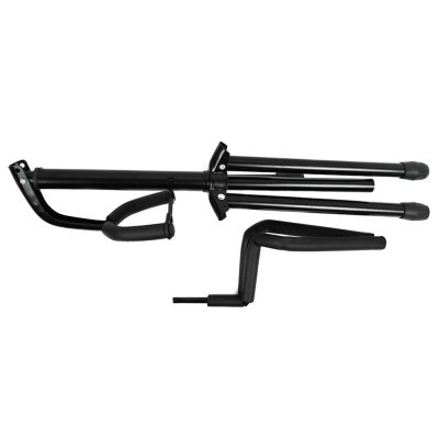 Vue complète du Support Guitare Pliable en Métal - Sécurisé et Ajustable