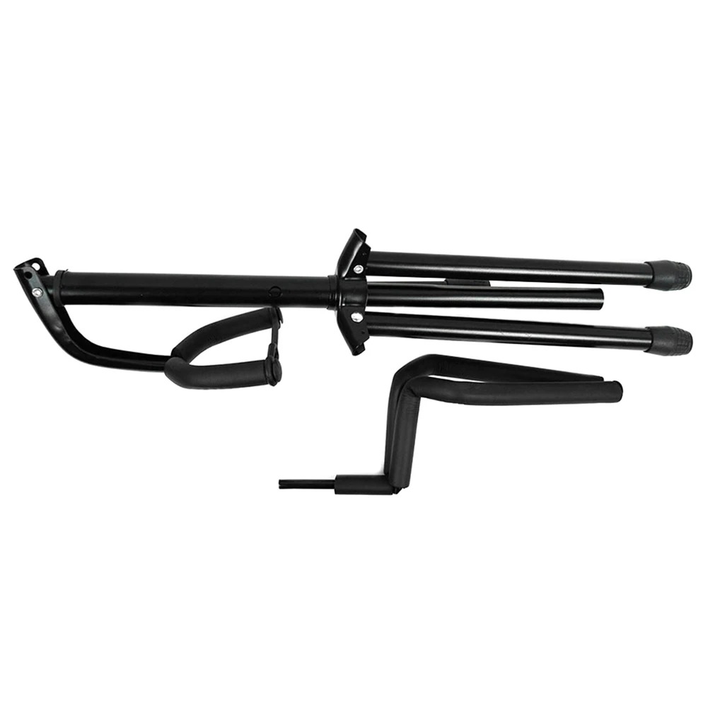 Vue complète du Support Guitare Pliable en Métal - Sécurisé et Ajustable