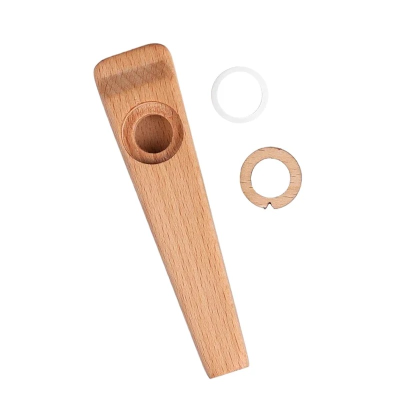 Détails complets du Kazoo en Bois Harmonie Naturelle pour débutants