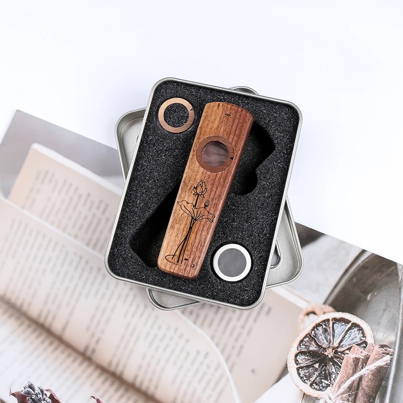Dimensions du Kazoo en Bois de Sapelli - Mélodie Lotus - modèle 1