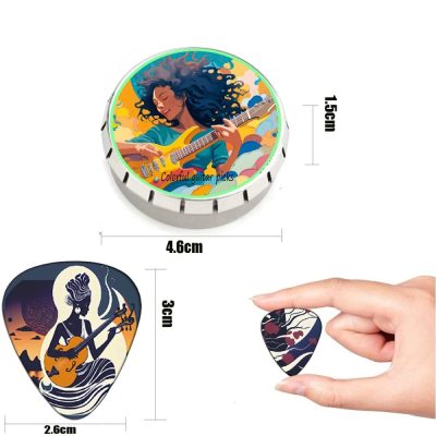 Dimensions du Set de 12 Médiators Groove Éthéré - 12 pièces avec Boîte Métallique