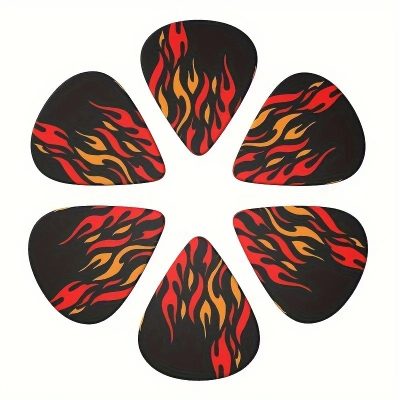 Lot de 6 Médiators Flamme Éclat Ardente avec étui offert
