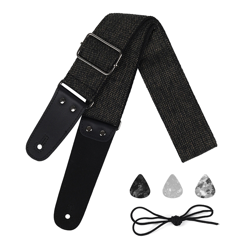 Sangle Guitare Classique 'Noir Texturé'