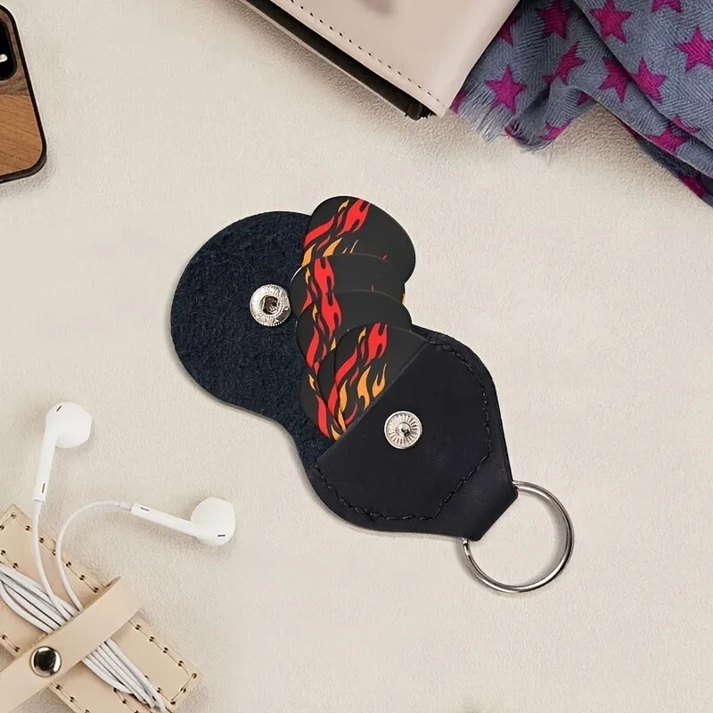 Vue d'ensemble du Lot de 6 Médiators Flamme Éclat Ardente avec étui offert
