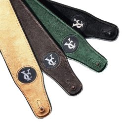 Vue générale Sangle Guitare Daim 'Élégance Rustique' - 4 couleurs au choix !