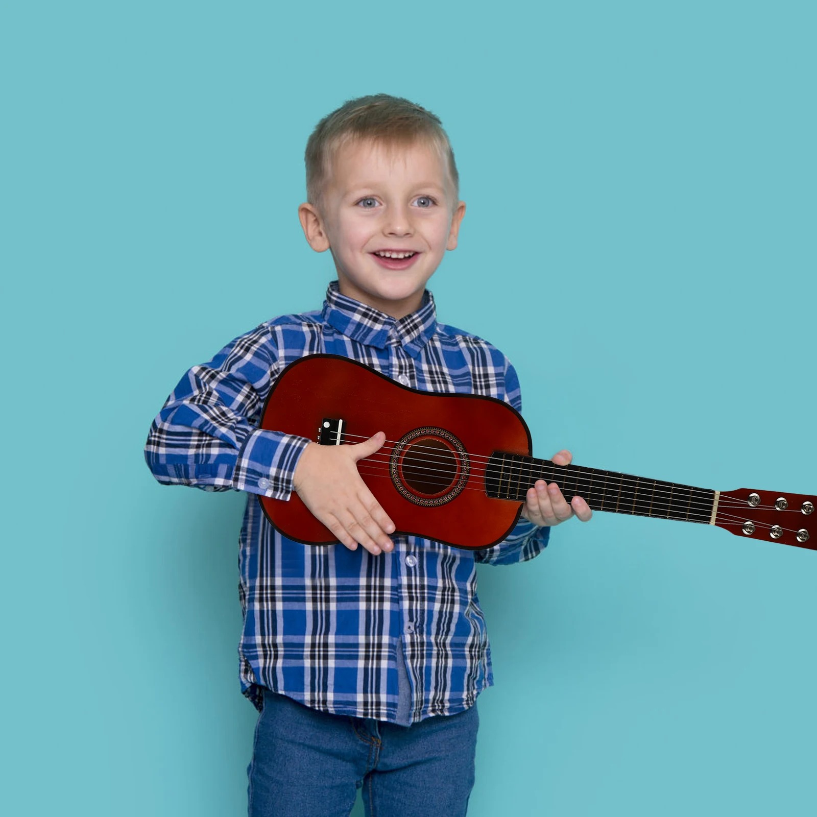 Avant Guitare accoustique Folk pour enfant de 58 cm 'Crépuscule Flamboyant'