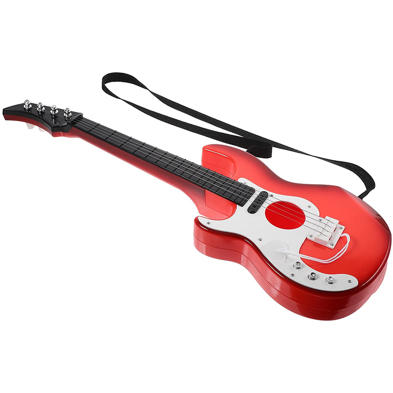 Basses électrique pour enfant de couleur rouge