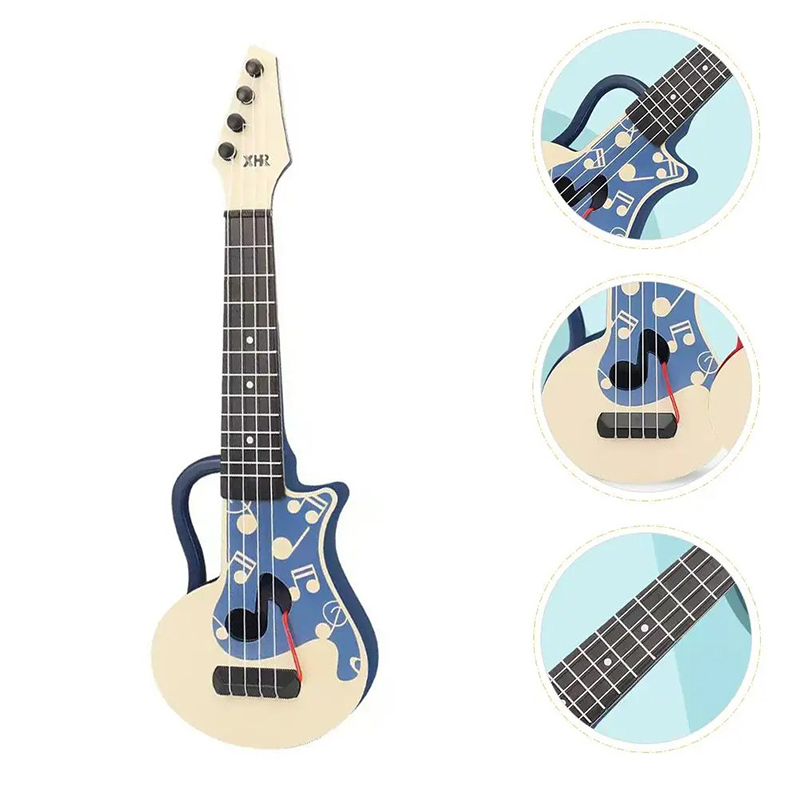 Details Guitare Enfant Modèle Bleu Notes Ludiques