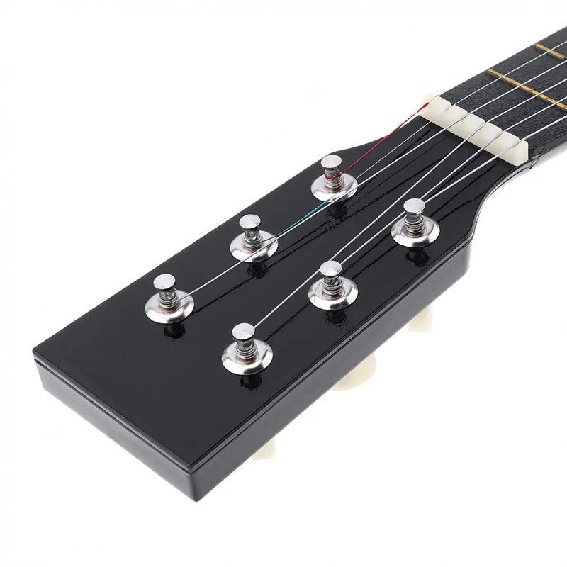 Details Guitare classique pour enfant en bois de tilleul de couleur noir