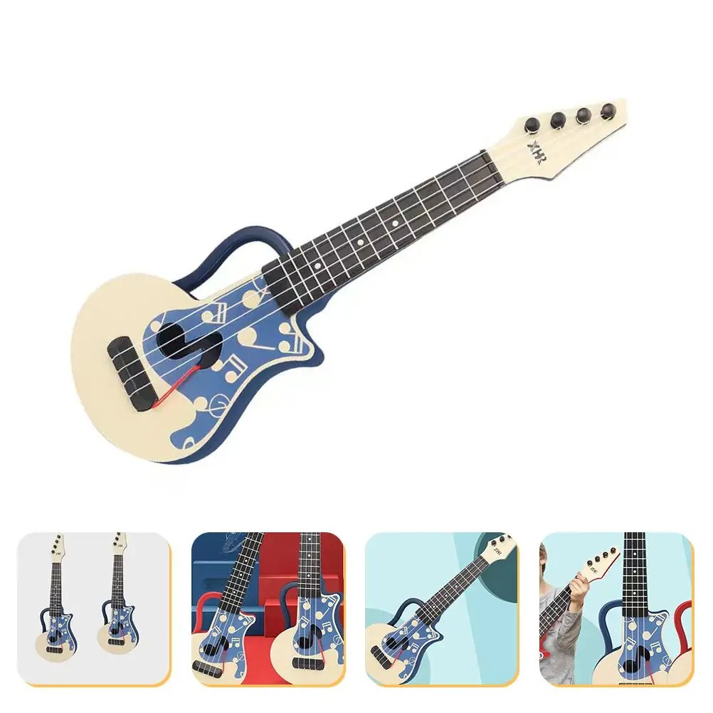Détails complets de la Guitare Enfant Modèle Bleu Notes Ludiques