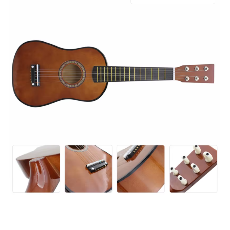 Détails complets de la Guitare accoustique Folk pour enfant de 58 cm 'Classique Élégante'