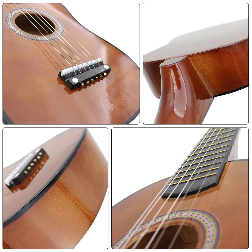Détails de la Guitare accoustique Folk pour enfant de 58 cm 'Classique Élégante'